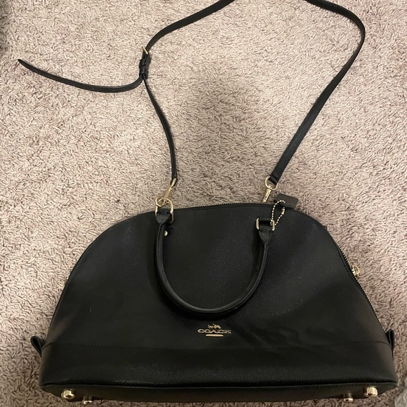 Coach/Large hang bag/shoulder/cross body bag/black - Picture 1 of 4